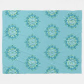 Blume des Lebens - Indien - Mandala 4 Fleecedecke (Vorderseite (Horizontal))
