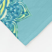 Blume des Lebens - Indien - Mandala 4 Fleecedecke (Ecke)