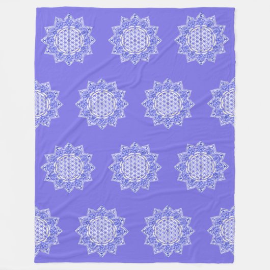 Blume des Lebens - Indien - Mandala 5 Fleecedecke (Vorderseite)