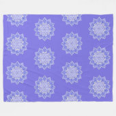 Blume des Lebens - Indien - Mandala 5 Fleecedecke (Vorderseite (Horizontal))