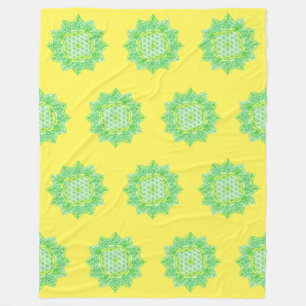 Blume des Lebens - Indien - Mandala 6 Fleecedecke