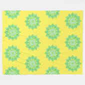 Blume des Lebens - Indien - Mandala 6 Fleecedecke (Vorderseite (Horizontal))