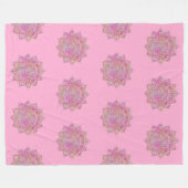 Blume des Lebens - Indien - Mandala 7 Fleecedecke (Vorderseite (Horizontal))