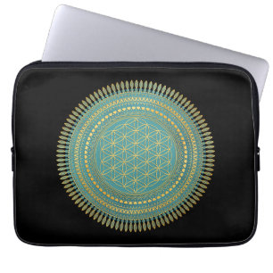 Blume des Lebens - Indigene Mandala 1 Laptopschutzhülle