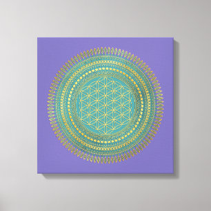Blume des Lebens - Indigene Mandala 1 Leinwanddruck