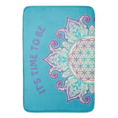 Blume des Lebens - Indische Mandala 2 Badematte (Vorderseite Vertikal)