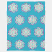 Blume des Lebens - Indische Mandala 2 Fleecedecke (Vorderseite)