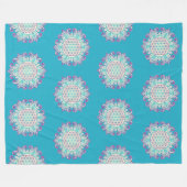 Blume des Lebens - Indische Mandala 2 Fleecedecke (Vorderseite (Horizontal))