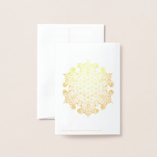 Blume des Lebens - Indische Mandala 2 Folienkarte