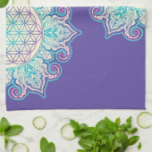 Blume des Lebens - Indische Mandala 2 Geschirrtuch (Gefaltet)