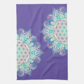 Blume des Lebens - Indische Mandala 2 Geschirrtuch (Vertikal)