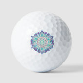 Blume des Lebens - Indische Mandala 2 Golfball (Vorderseite)