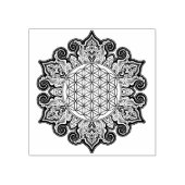 Blume des Lebens - Indische Mandala 2 Gummistempel (Prägung)
