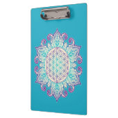 Blume des Lebens - Indische Mandala 2 Klemmbrett (Links)