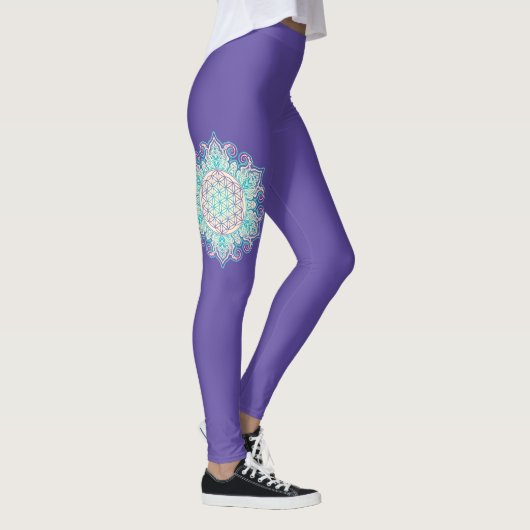 Blume des Lebens - Indische Mandala 2 Leggings (Rechts)