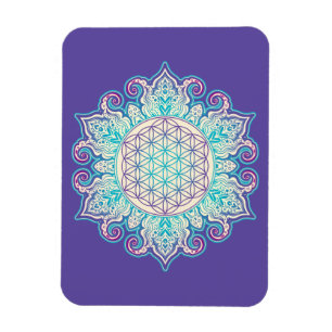 Blume des Lebens - Indische Mandala 2 Magnet