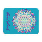 Blume des Lebens - Indische Mandala 2 Magnet (Horizontal)