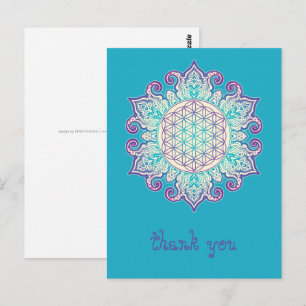 Blume des Lebens - Indische Mandala 2 Postkarte