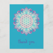 Blume des Lebens - Indische Mandala 2 Postkarte (Vorderseite)