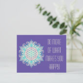 Blume des Lebens - Indische Mandala 2 Postkarte (Stehend Vorderseite)