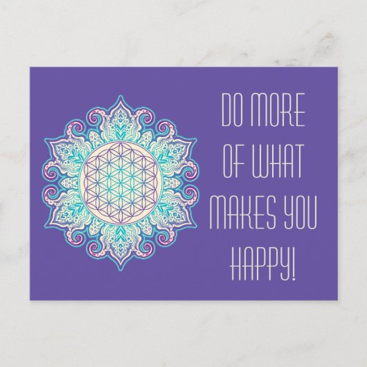 Blume des Lebens - Indische Mandala 2 Postkarte (Vorderseite)