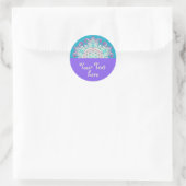 Blume des Lebens - Indische Mandala 2 Runder Aufkleber (Tasche)
