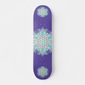 Blume des Lebens - Indische Mandala 2 Skateboard (Vorne)