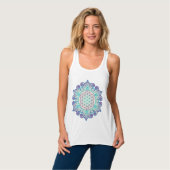 Blume des Lebens - Indische Mandala 2 Tank Top (Vorderseite Vollansicht)