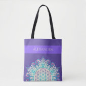 Blume des Lebens - Indische Mandala 2 Tasche (Vorderseite)