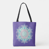 Blume des Lebens - Indische Mandala 2 Tasche (Rückseite)