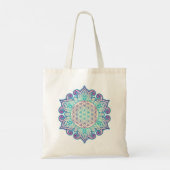 Blume des Lebens - Indische Mandala 2 Tragetasche (Rückseite)