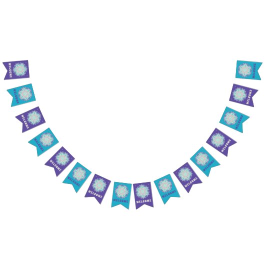 Blume des Lebens - Indische Mandala 2 Wimpelkette (Alle)