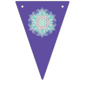 Blume des Lebens - Indische Mandala 2 Wimpelkette (Zweite Fahne)