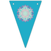 Blume des Lebens - Indische Mandala 2 Wimpelkette (Erste Fahne)