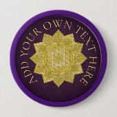 Blume des Lebens - Indische Mandala 4 Button (Vorderseite)
