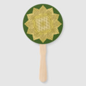 Blume des Lebens - Indische Mandala 4 Fächer (Rückseite)