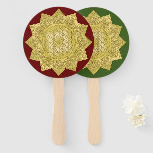 Blume des Lebens - Indische Mandala 4 Fächer