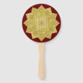 Blume des Lebens - Indische Mandala 4 Fächer (Vorderseite)