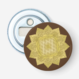 Blume des Lebens - Indische Mandala 4 Flaschenöffner