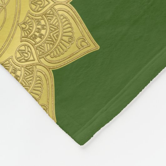 Blume des Lebens - Indische Mandala 4 Fleecedecke (Ecke)