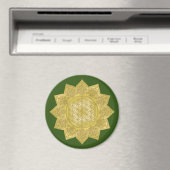 Blume des Lebens - Indische Mandala 4 Magnet (In Situ (Geschirrspüler))