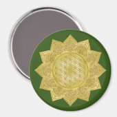 Blume des Lebens - Indische Mandala 4 Magnet (Vorderseite/Rückseite)