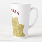 Blume des Lebens - Indische Mandala 4 Milchtasse (Rechts)