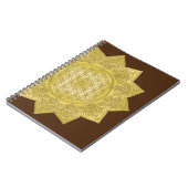 Blume des Lebens - Indische Mandala 4 Notizblock (Linke Seite)