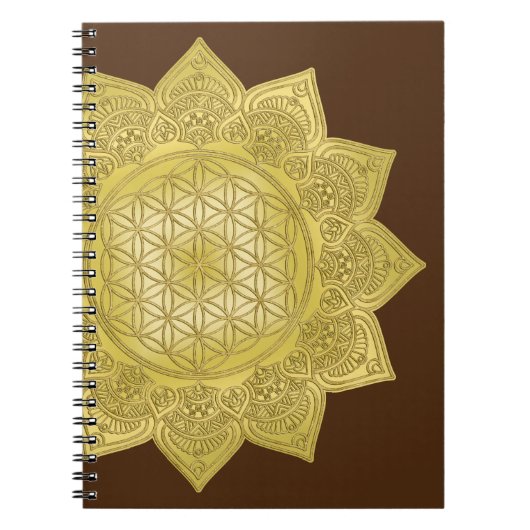 Blume des Lebens - Indische Mandala 4 Notizblock (Vorderseite)