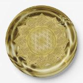 Blume des Lebens - Indische Mandala 4 Pappteller (Vorderseite)