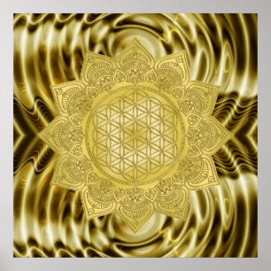 Blume des Lebens - Indische Mandala 4 Poster