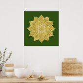 Blume des Lebens - Indische Mandala 4 Poster (Küche)