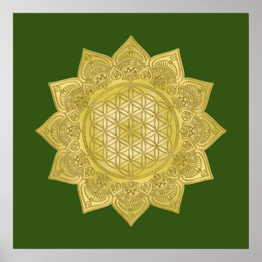 Blume des Lebens - Indische Mandala 4 Poster (Vorne)