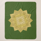 Blume des Lebens - Indische Mandala 4 Sherpadecke (Vorderseite)